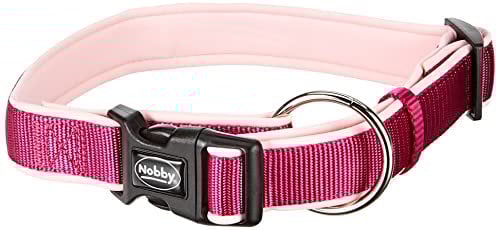 Nobby Halsband Classic Preno, himbeere / pink L: 450-65 cm, B: 25/35 mm, 1 Stück