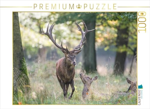 CALVENDO Puzzle EIN Motiv aus dem Kalender Emotionale Momente: Hirschbrunft. Part III. | 1000 Teile Lege-Größe 64 x 48 cm Foto-Puzzle für glückliche Stunden