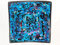 Deko - Schale Glasmosaik eckig türkis blau/pink glitter 30 cm