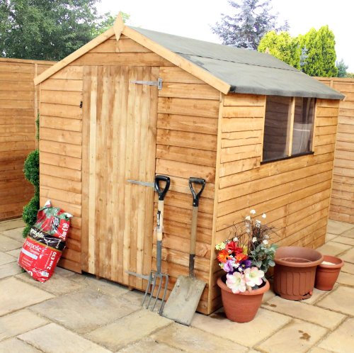 8 x 6 Budget Overlap Apex Shed, garden shed, storage, wooden store from Buttercup Farm