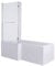 Modern L Shape Left Hand Square Straight Shower Bath 1700 mm Front Panel & Easy Clean Glass Screen Bathroom White