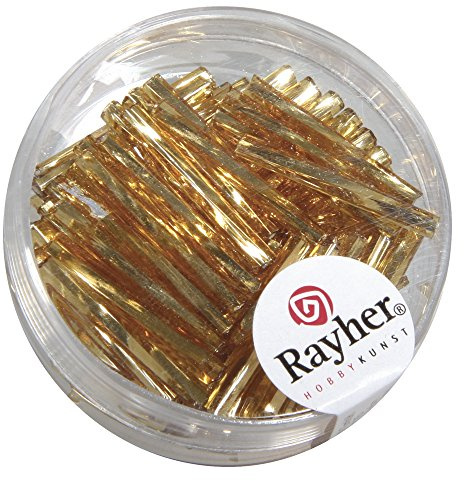 Rayher 1404906 Glasstifte twistet, 20 mm, mit Silbereinzug, Dose 13g,