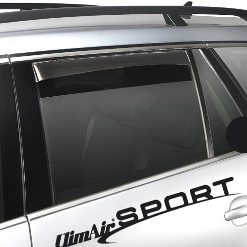 ClimAir Windabweiser Master Schwarz (Hinten) kompatibel mit Audi Q3 (8U) 2011-2018