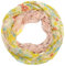 Kandharis leichter halbtransparenter Rundschal Schal mit angesagtem Blumen-Print Blumen Dots SBL1-5 Mistyrose/Mehrfarbig