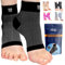 Bitly Fußbandage – Kompressionssocken Unisex – Stützen beim Sport – Helfen bei Fersensporn, Plantarfasziitis, Schwellungen, Schmerzen im Fuß – 1 Paar, schwarz