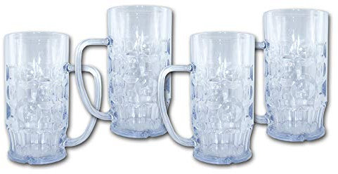 ORDENO Bierkrug 0,5l SAN Kunststoffglas 4er-Sparset