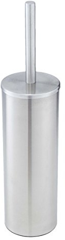 Jofel - Escobillero Cilíndrico Integrado de Acero Inoxidable, Tapa en el Mango, Opción de Fijación a Pared, Antivandálico, Funcional, Sencillo, Elegante y Moderno, AW62000 Inox. Satinado