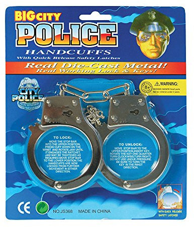 Bristol Novelty GJ095 Handschellen Accessoire, Silber, Einheitsgröße
