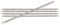 KnitPro Nova Metallnadeln mit Doppelspitze, kurz, 10 cm x 2,5 mm
