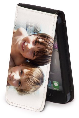 Personalised iPhone 4 4s Phone Leather Flip Case Cover Custom Photo Create Your Own