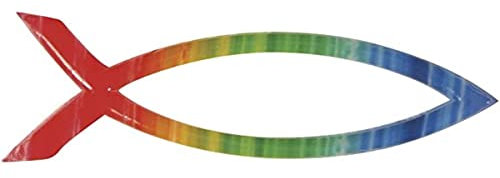 Rayher Hobby Rayher Wachsmotiv Christlicher Fisch, regenbogen, 4 x 2 cm, 1 Stück, zum Gestalten von Kerzen, Firmung, Konfirmation, Kommunion, Taufe, Hochzeit etc., 31507000