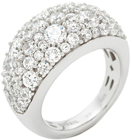 Fossil Damen-Ring 925 Sterling Silber Zirkonia weiß Gr.53 (16.9) JFS00167040-6,5