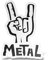 erreinge Aufkleber Shocker Rock-Metal Horns Hand gefor Adhesive PVC für Abziehbild Tapete Auto Moto Helm Camper Laptop - 10 cm