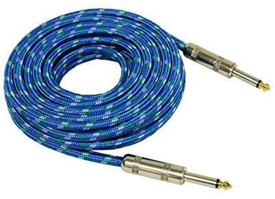 Audio2000'S ADC204H 10ft Guitar Cable, Light Blue