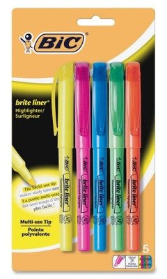 BIC BLP51WASST BIC Brite Liner Textmarker