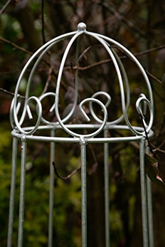 KUHEIGA Rankgerüst verzinkt/Zink Obelisk Rosenhilfe H: 160cm Rankhilfe Metall Zink