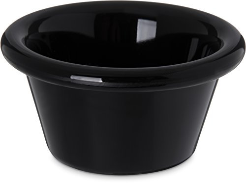 Carlisle FoodService Products CFS Plastic Round Ramekin, 2 Ounce, Black