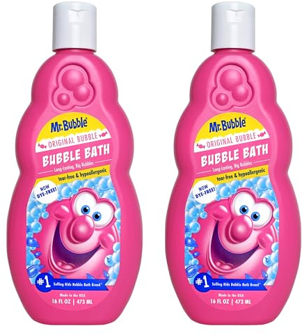 Mr. Bubble Original Bubble Bath - Great for Your Baby, Kids, and Adults - Hypoallergenic, Tear Free Bubble Bath Solution (2 Bottles, 16 fl oz Each)