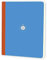 Flexbook Notizbuch Kladde patentierte flexible Bindung, blau mit oranger Heftleiste 17x24cm