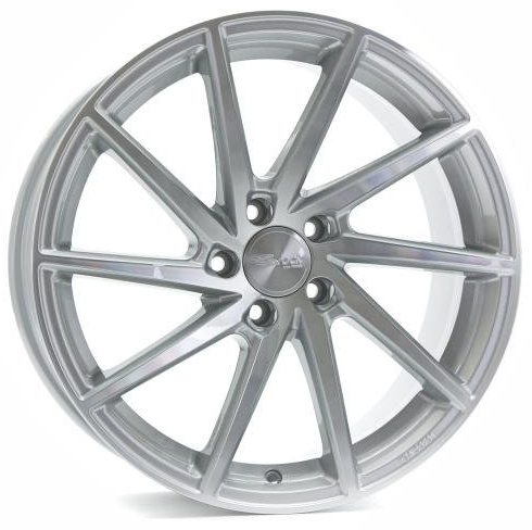 Brock B37 kristallsilber front-poliert 8x18 ET48 5.00x112 Hub Hole 66.60 mm - Alu felgen