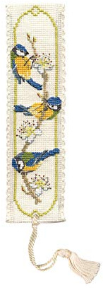 Textile Heritage Collection Cross Stitch Bookmark Kit - Bluetits