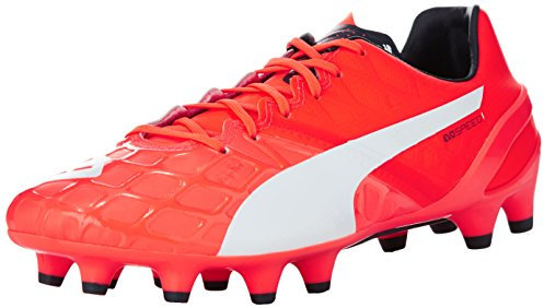 Puma evoSPEED 1.4 FG - zapatillas de fútbol de material sintético hombre, Arancione (Orange (lava blast-white-total eclipse 01)), 40.5