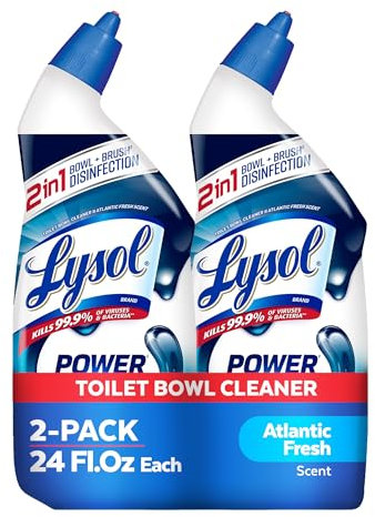 Lysol Power Toilet Bowl Cleaner, 48oz (2X24oz), 10X Cleaning Power