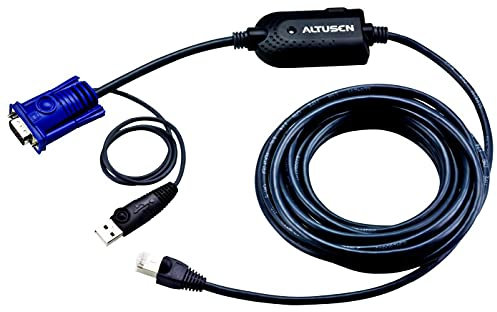Aten USB VGA KVM Adapter (5M Cable) Built in 4.5m Cat 5 cable, KA7970-AX (Built in 4.5m Cat 5 cable)
