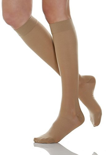 Relaxsan Basic 950 (1 Par - Carne 4/XL) Medias a la rodilla de prevención 280 Den compresión graduada 22-27 mmHg