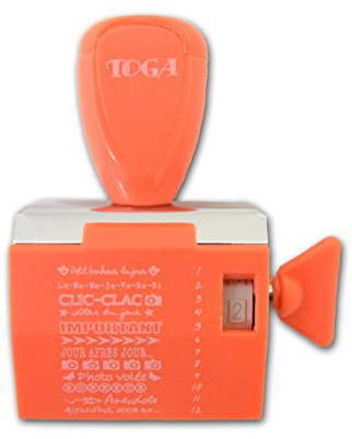 Toga tpm101 Nachrichten-Stempel mit 12 Expressions Projekt Foto Kunststoff orange 9,5 x 14,5 x 3 cm