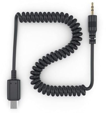 ayex Spiral Adapterkabel S2 Passend für Sony z.B. Alpha a9 a7 a7R a7SIII a6600 a6500 a6000 a5000 a58 NEX-3N DSC-HX400 Kompatibel mit z.B. Timer-Fernauslöser