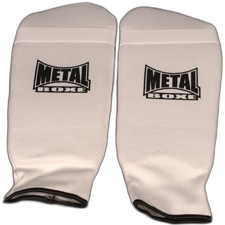 METAL BOXE Protège-Tibias Blanc XXS