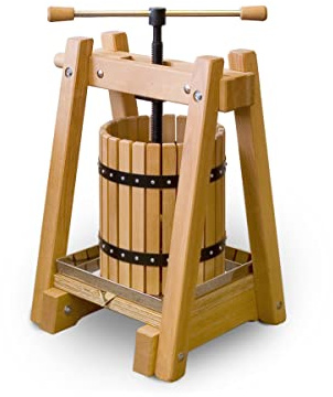 20 Liter Weinpresse ❁ Obstpresse ❁ beste EU-Qualität aus handgearbeitetem Buchenholz