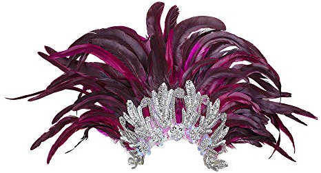 W WIDMANN MILANO Party Fashion, Rio Show Federhaube, elegant, leicht, vielseitig, pflegeleicht, empfohlen für Personen ab 16 Jahren, perfekt für all Ihre Kostümpartys