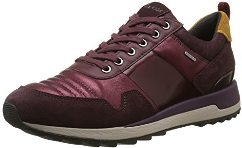Geox D Aneko B ABX A, Zapatillas Mujer, Rojo (Dk Burgundy C7357), 36