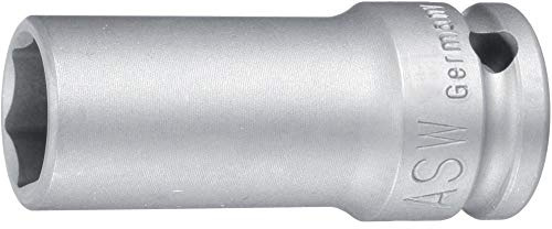 ASW 74046 Schlag Stecknuss lang, silber, 3/4-Zoll-Hex 22 mm