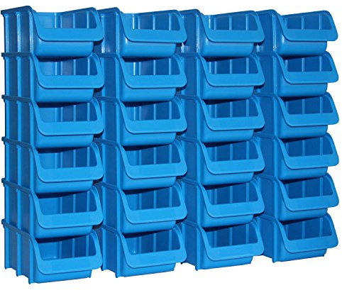 Ditac 24x Profi Sichtboxen Größe 2 blau NEU Stapelboxen Sicht-Lagerbox Boxen Sichtbox