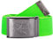 2Stoned Stoffgürtel Canvas Belt Neon-Grün, matte Schnalle Geprägt, 4 cm breit für Damen und Mädchen