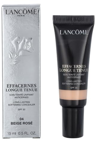 Lancôme Effacernes Longue Tenue Concealer - Long-Lasting, Natural Coverage Cream Concealer for Dark Circles and Fine Lines, 04 Beige Rosé