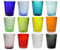 H&H Giada Set 12 Bicchieri Acqua in Vetro Colorato – Multicolore, 280 ml – Bicchieri Irregolari con Microbollicine, Robusti e Lavabili in Lavastoviglie – Segnaposto Originali