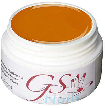 GS-Nails UV Farb-Gel für Nail-Art & Nagel-Design - 5 ml UV-härtendes Cover-Gel - Selbstglättendes Nail-Gel - Pur Cafe au Lait - B4