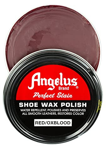 Angelus Perfect Stain Shoe Wax Polish, 2.6oz (Oxblood)