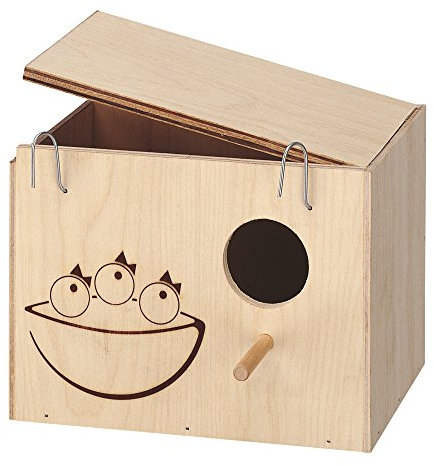 Ferplast NIDO para Pájaros, Casas para pájaros, Casa en Madera FSC para Pájaros, Decoración de Exterior