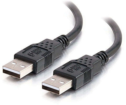 C2G 81574 Cable USB 2.0 A macho a A macho de 1 metro, cable de transferencia de datos de alta velocidad de 480 Mbps, color negro