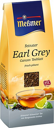 Meßmer Feinster Earl Grey mit Bergamotte-Aroma ganzes Teeblatt, 150g, 1er Pack