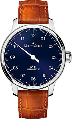 MeisterSinger Herren Klassiker Nr. 3 automatische Sunburst blau AM908