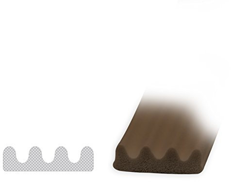 DIWARO® Selbstklebende - Dichtung SK001 K-Profil | braun | 5 Meter | geeignet als Fensterdichtung wie auch als Türdichtung. Mit starken und sehr haltbaren Klebeboden.