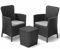 Allibert Miami Balkon Lounge Set anthrazit, Balkontisch und Stühle, Balkonmöbel, Kleiner Balkon