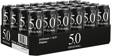5,0 Pils Original, 24er Dosentray, EINWEG (24 x 0.5l)