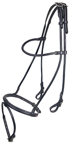 Karlslund Trense Complete Roundsown Combined, Black Chrome, k3181-bla-chr